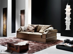 3-местный кожаный диван