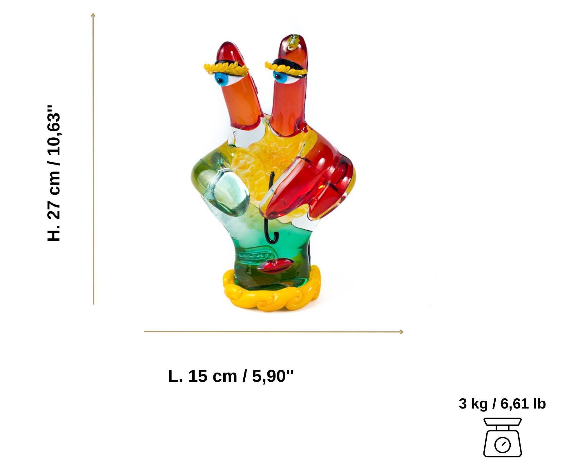 Абстрактная скульптура ручной работы из муранского стекла YourMurano Picasso'S Figures ARCH-00041849 - Вид №7