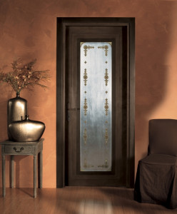 C1 Tifernoit Дверь покрыта сусальным серебром Porte