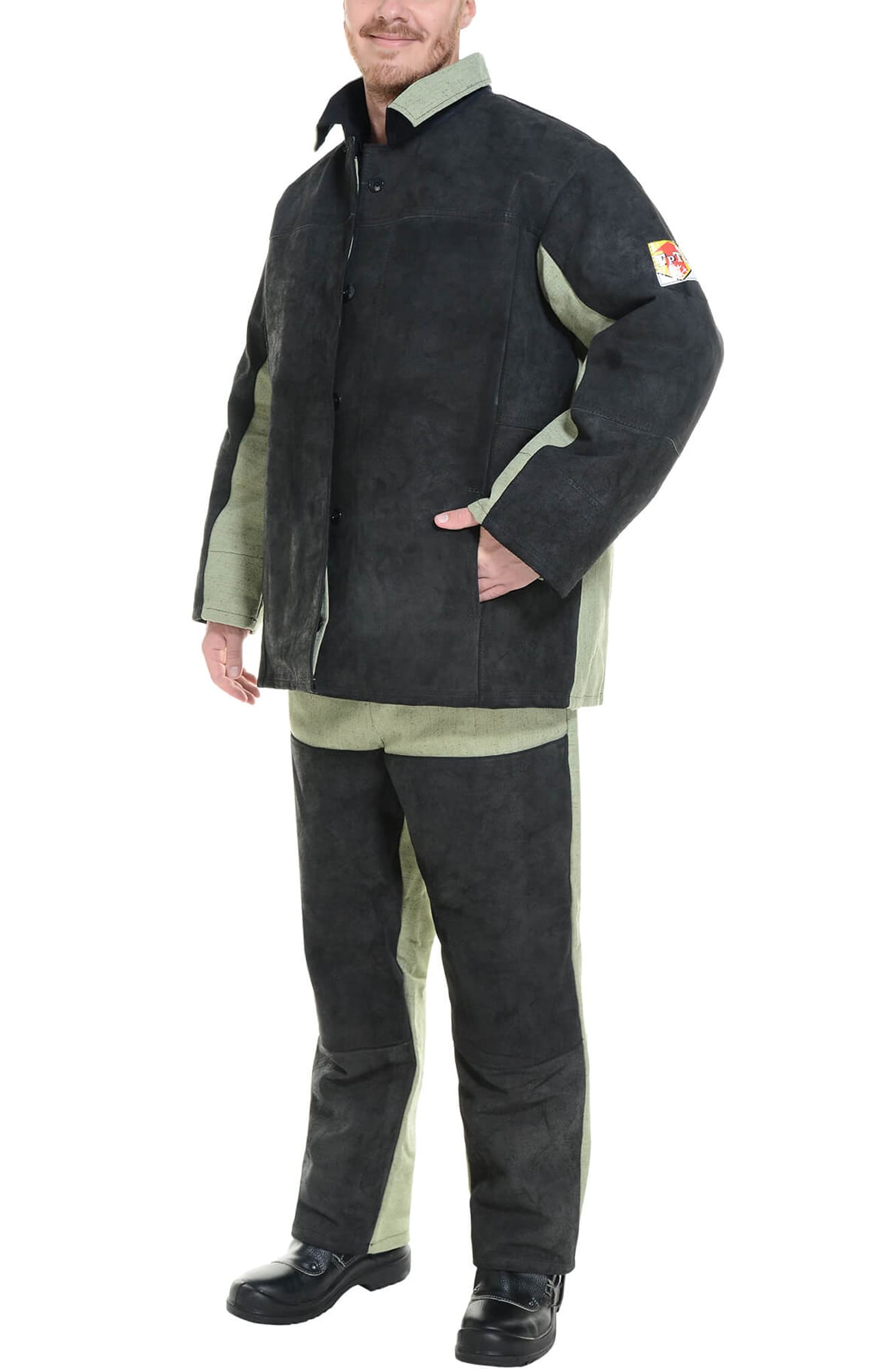 68911 Костюм брезентовый комбинированный cпилком со съемным утеплителем  Одежда для сварщиков  размер 52-54/170-176 Спецодежда  - Вид №11