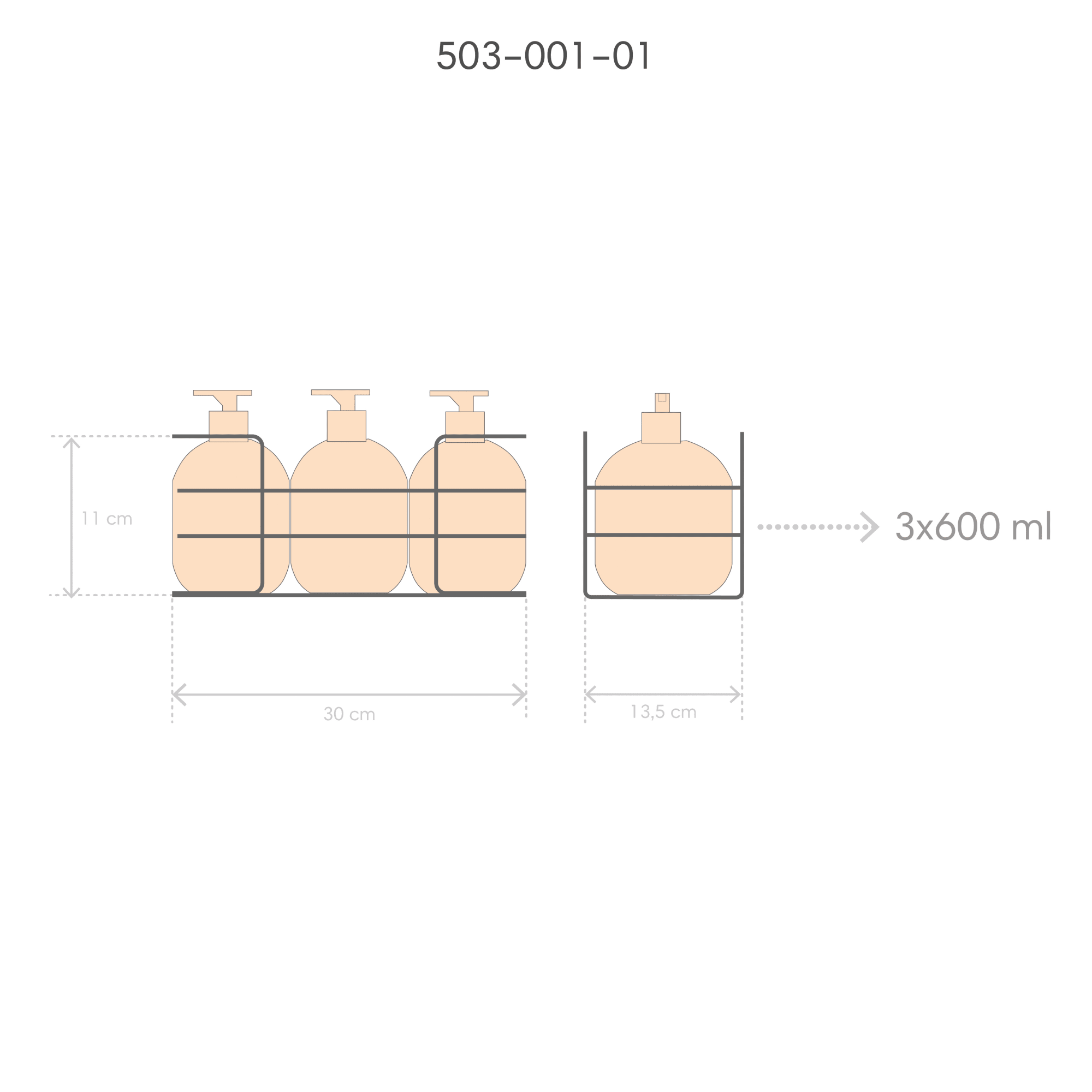 82484988 Полка прямая 13.5х30х11 см цвет хром Новые горизонты Santreyd  - Вид №8