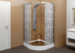 BМ4590 стандартная BLACK Душевая кабина DETO Серия ВМ