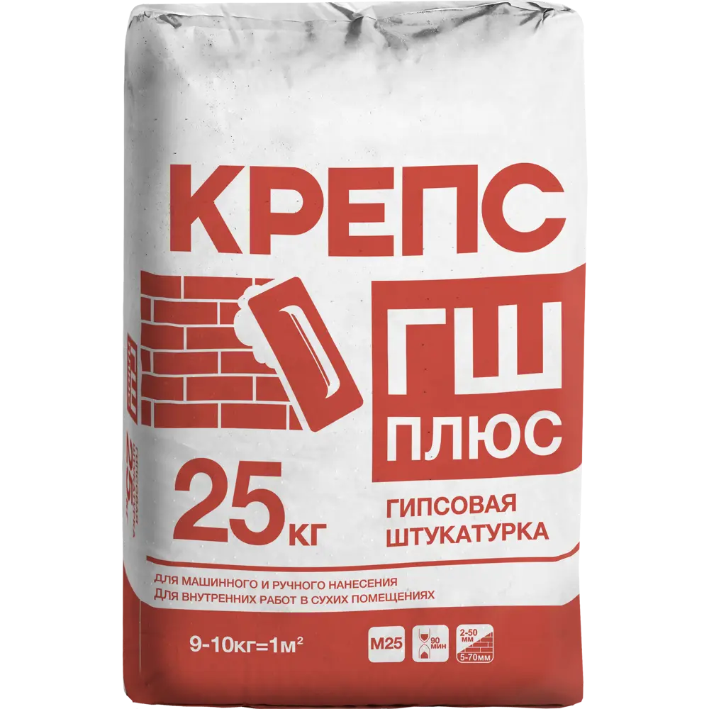 Штукатурка гипсовая Крепс ГШ плюс 25 кг STLM-2122639