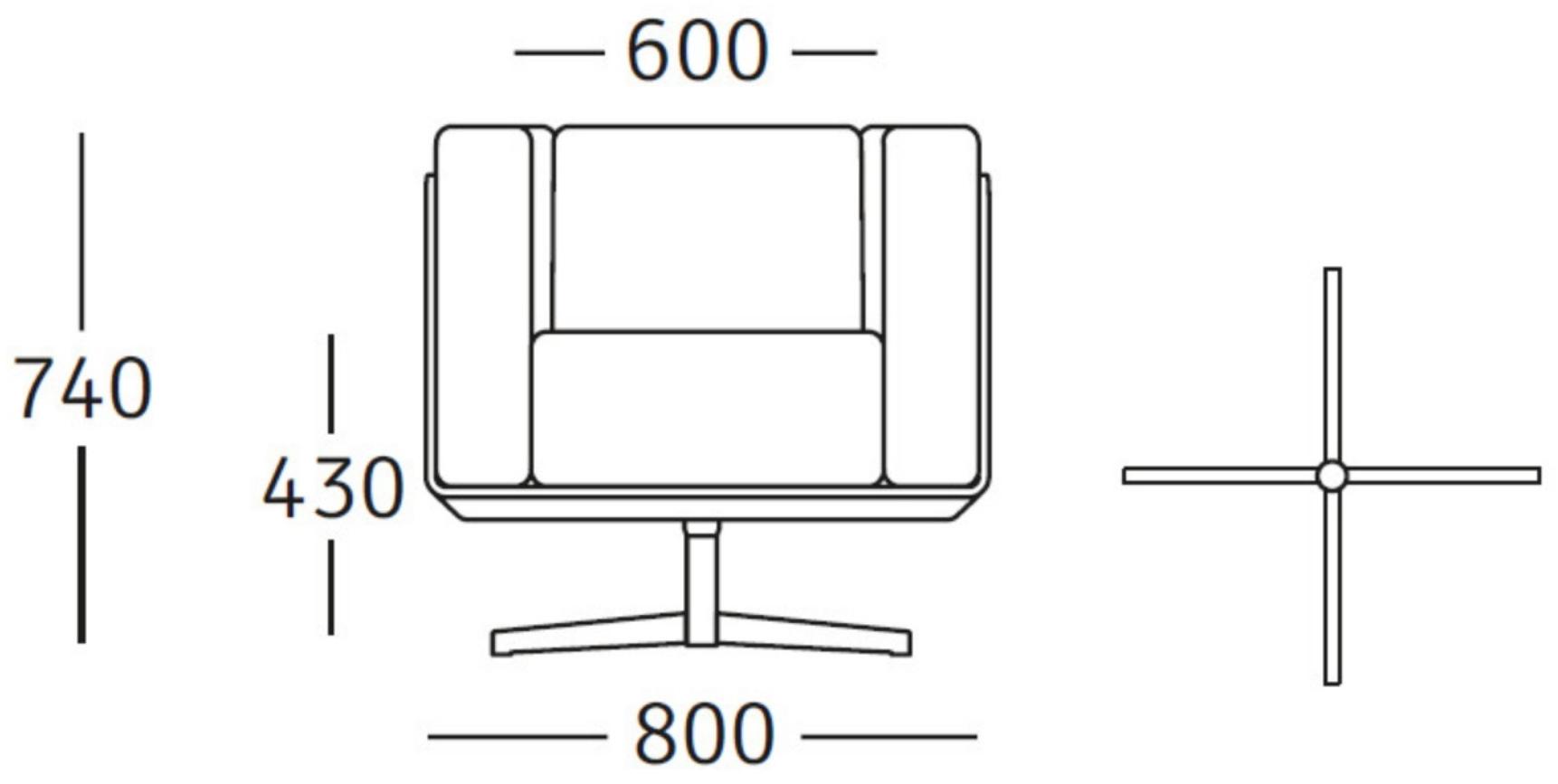 ROSSIN Тканевое кресло с 4 спицами Coco sun-id-1395860 - Вид №3