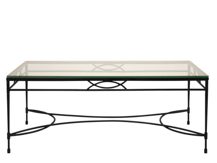 Прямоугольный журнальный столик из нержавеющей стали и стекла JANUS et Cie ARCH-00119523 - Вид №1