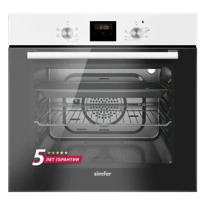 91753539 Электрический встраиваемый духовой шкаф Simfer B6EW56014 60x59.5x56.5 см цвет белый, черный STLM-1411627