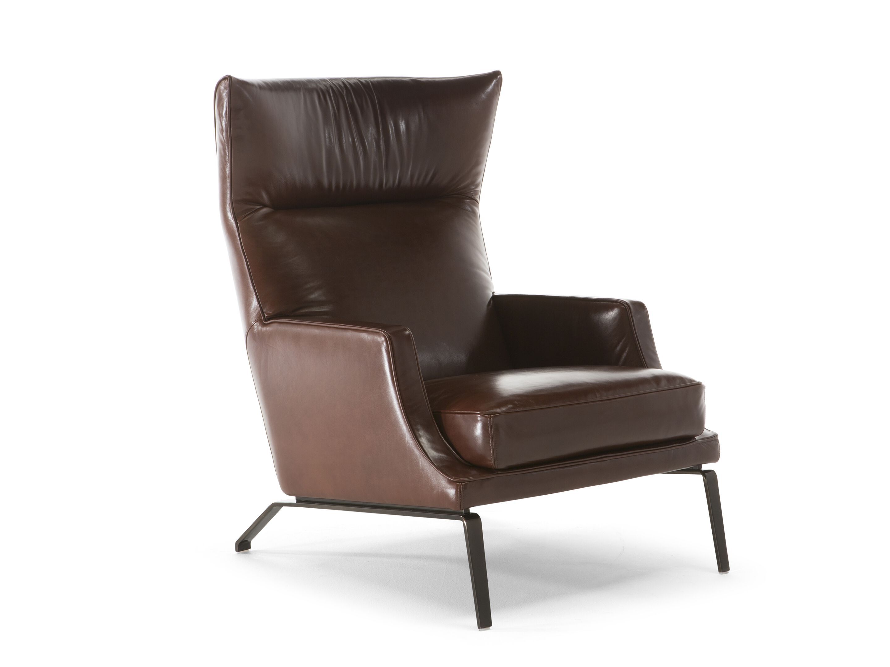 Кожаное кресло с подлокотниками с высокой спинкой Natuzzi Italia Clemmie ARCH-00108745