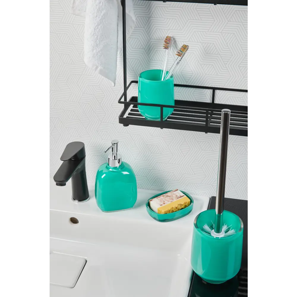 Дозатор для жидкого мыла Vidage Brilliante цвет зелёный бирюзовый STLM-2190620 - Вид №2