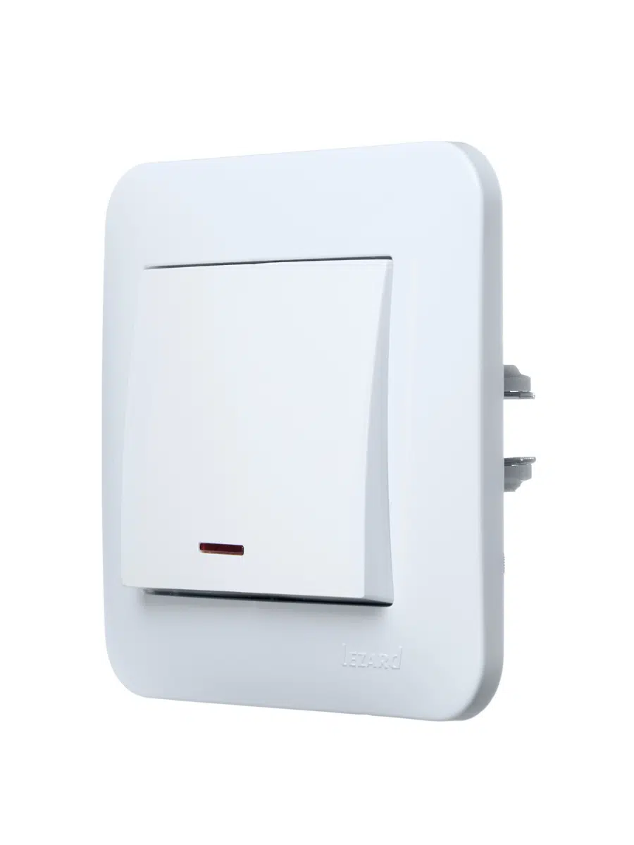 ASTI Выключатель с подсветкой белый LEZARD 7081-0202-111