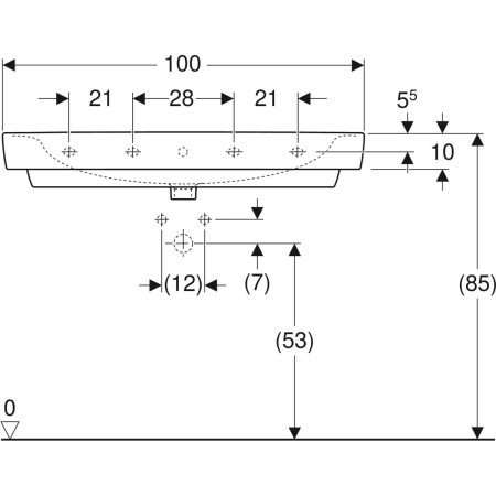 501.932.00.1 Накладная раковина Geberit Renova Plan Geberit  - Вид №38