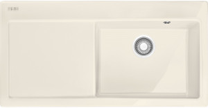 124.0335.853 Best, серия mythos, керамика, мойка mtk 611-100, установка сверху, вентиль-автомат, чаша справа, ваниль Franke Franke Mythos