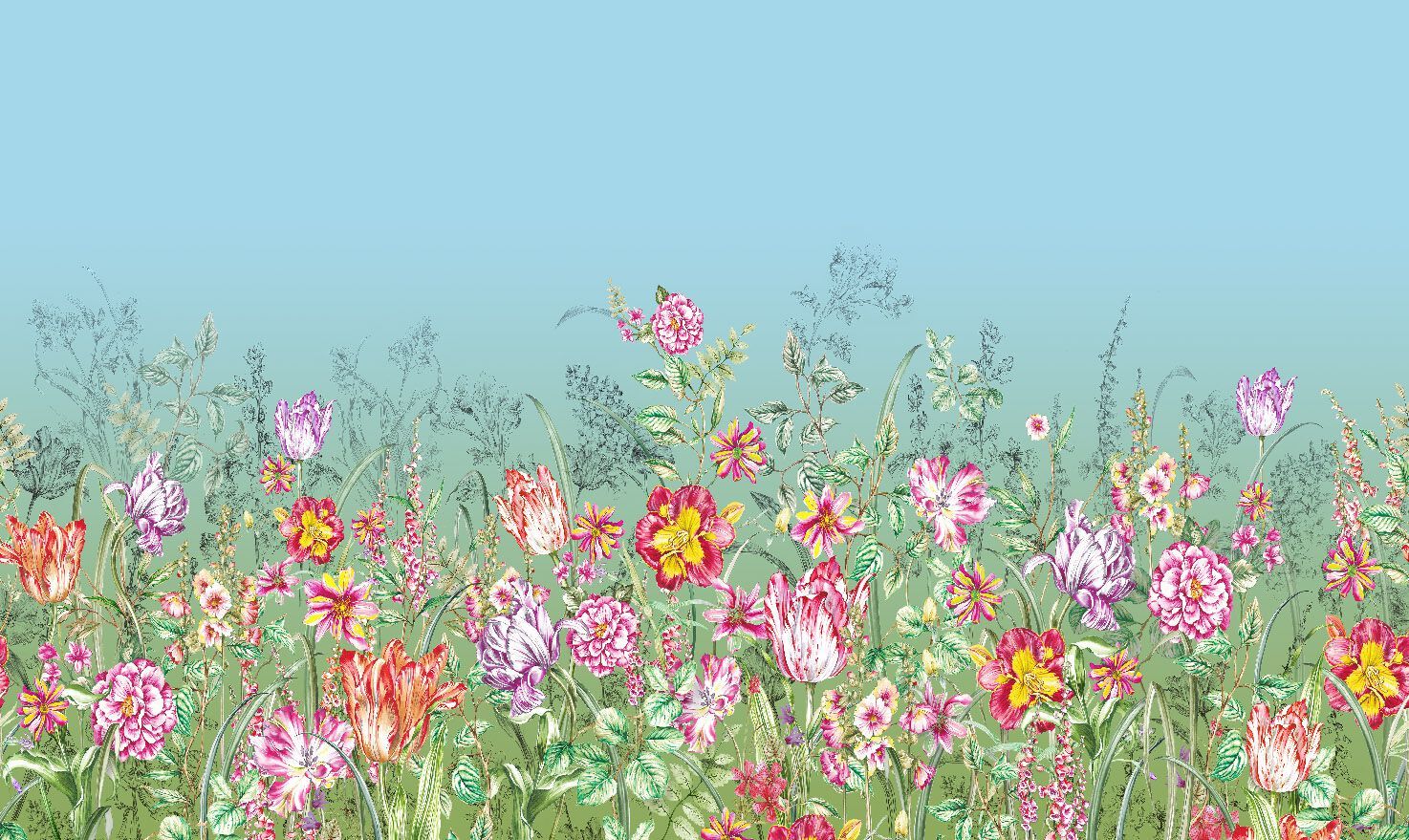 Обои с цветочными мотивами Jannelli&Volpi PRATO FIORITO ARCH-00070816 - Вид №3