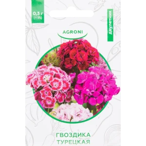 Семена цветов Гвоздика турецкая смесь окрасок Agroni