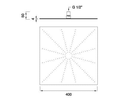Квадратная регулируемая душевая головка из нержавеющей стали CEADESIGN FREE IDEAS ARCH-00024394 - Вид №2