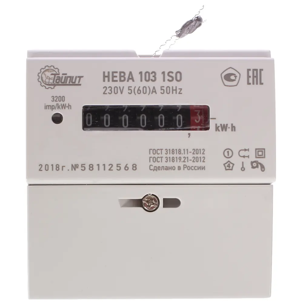Счётчик электроэнергии Нева 103 1SO 5 60 А однофазный STLM-2087394