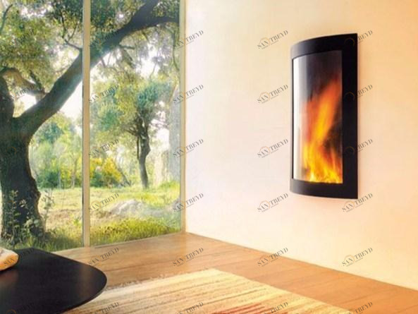 Focus creation Настенный газовый камин с панорамным остеклением Pictofocus sun-id-1389831