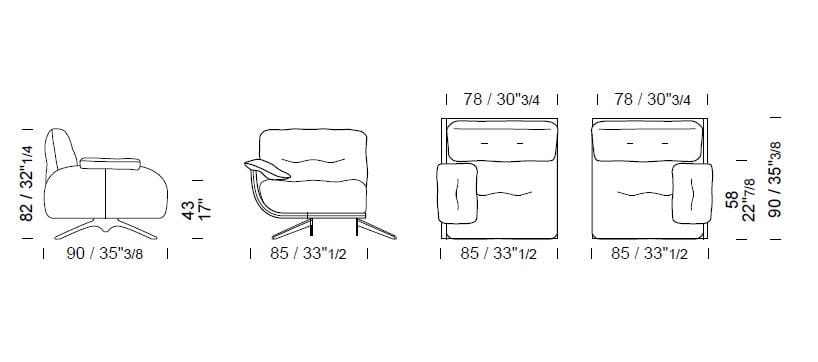 Кожаный угловой диван Borzalino Ayton ARCH-00019449