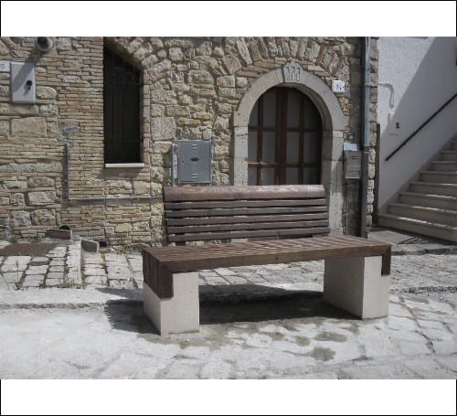 Деревянная скамья со спинкой Viscio Urban Design DANIA ARCH-00085699 - Вид №3