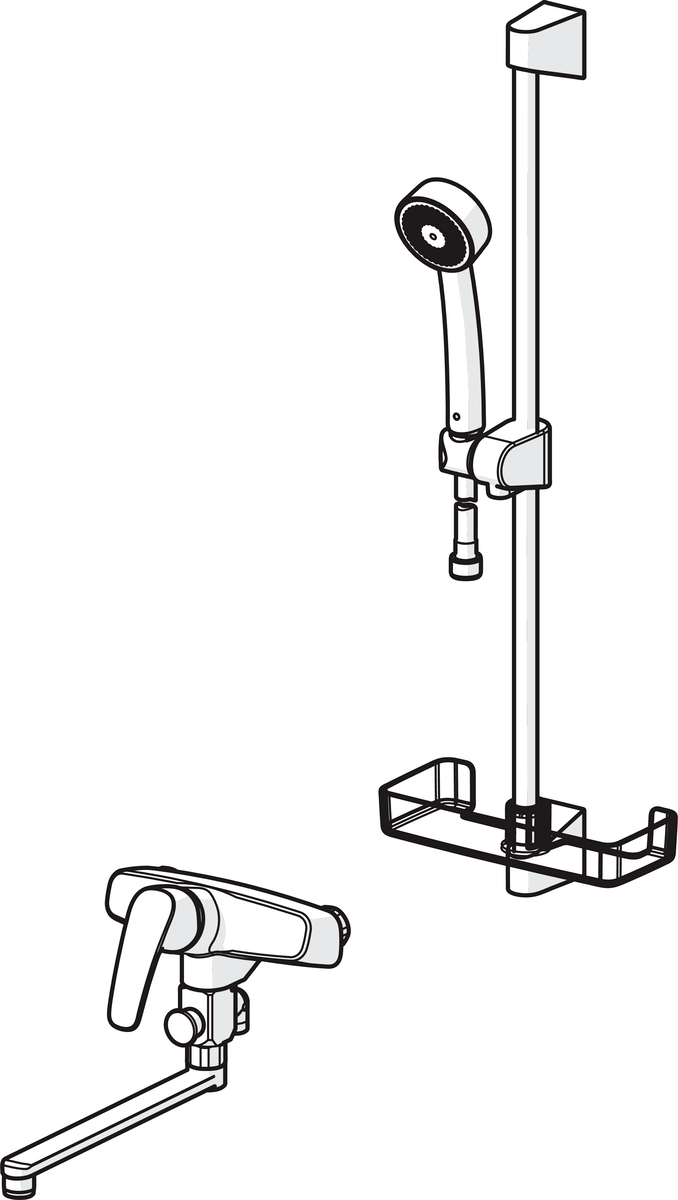 Oras 1066 Cмеситель для душа с душевым комплектом 1066 Safira Хром  - Вид №2