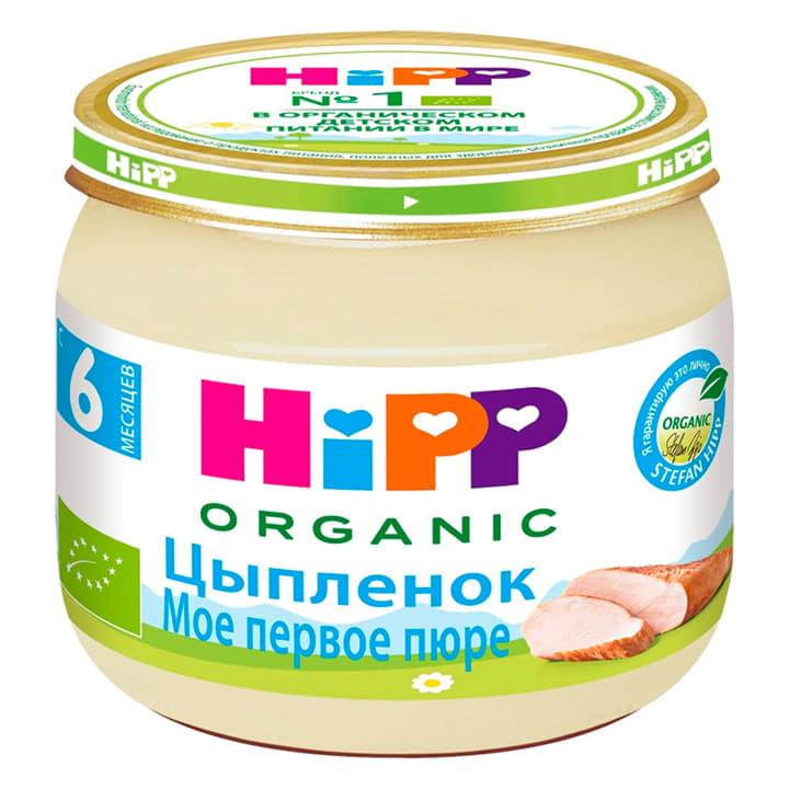 Пюре Цыплёнок с 6 месяцев мое первое пюре HiPP 80 г Santreyd 15702