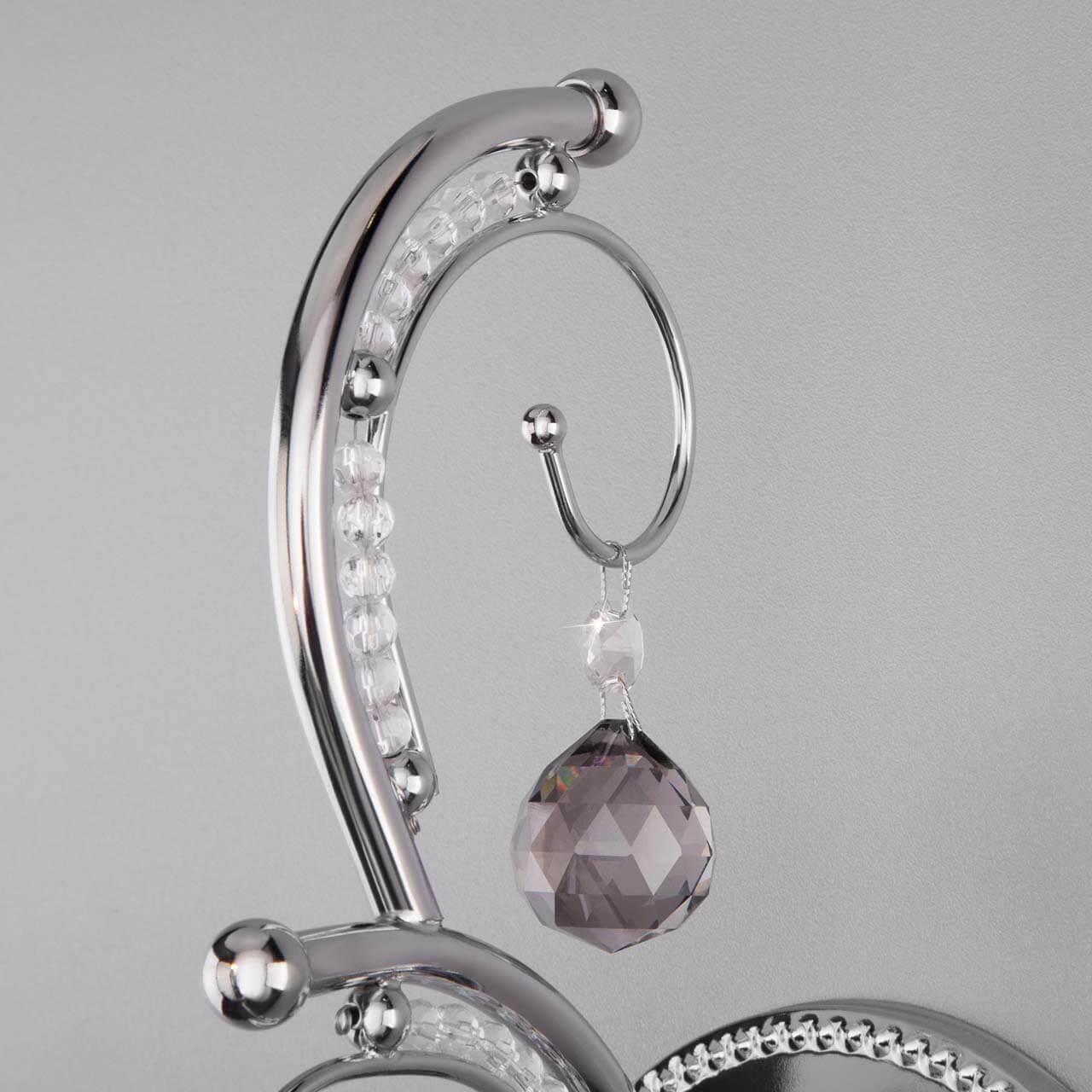 Бра хрустальное с подвесками дымчатое Brezza 10107/1 EUROSVET СВЕЧА 00-3930467 Прозрачный;хром  - Вид №2