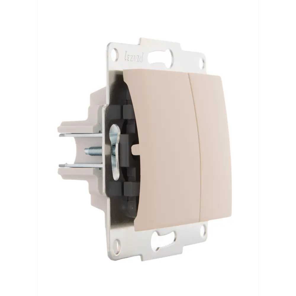 Выключатель Lezard Karina 2 клавиши цвет кремовый STLM-2185273 - Вид №1