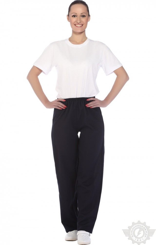 66070 Брюки ткань "Габардин" темно-синие  Медицинская одежда  размер 48-50 Спецодежда  - Вид №2