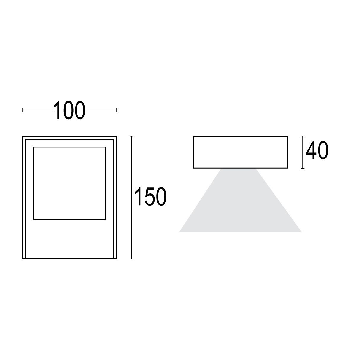 Алюминиевый светодиодный настенный светильник Ghidini Lighting компактный ARCH-00152768 - Вид №2