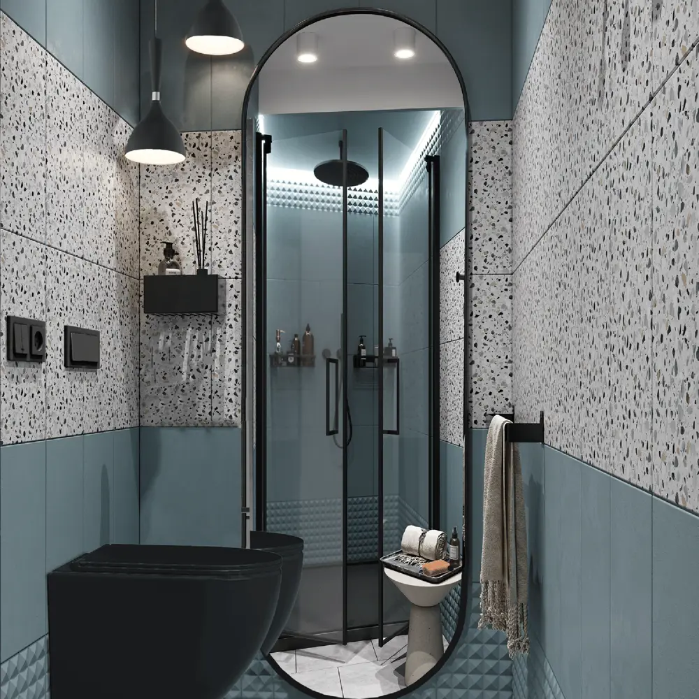 Плитка настенная Culto Asana Terrazo 20x40 см 1.2 м² камень цвет серый STLM-2075721