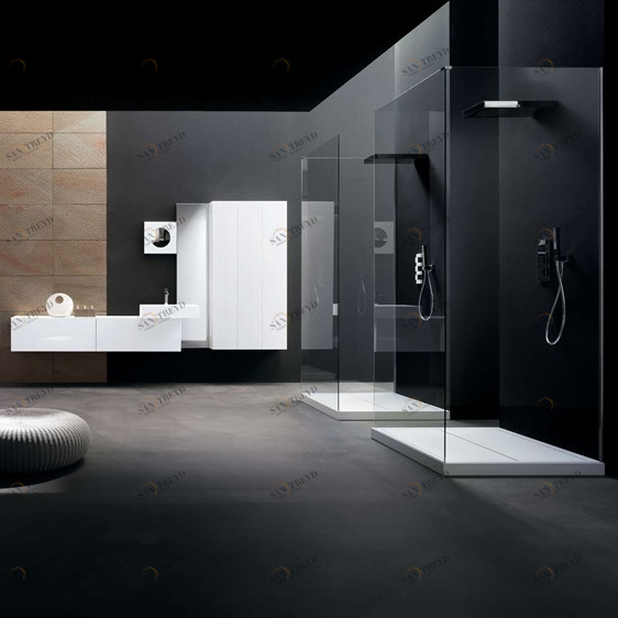 Комбинация ванной комнаты KU 51 в отделке K39 Bianco ceramicato / L58 Bianco lucido MILLDUE KUBIK KUBIK51