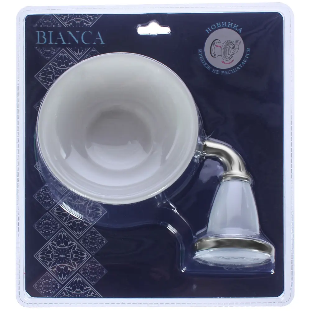 Мыльница Bianca керамика цвет хром/белый Santreyd STLM-2175291 - Вид №1