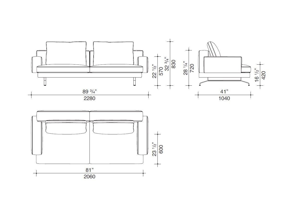3-местный тканевый диван Lema MUSTIQUE ARCH-00045048 - Вид №7