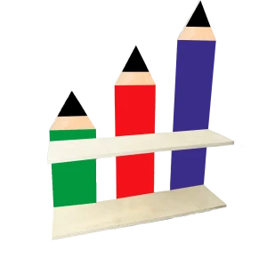 Набор для творчества Полка Карандаши Сделай сам Симфония 50x40x10.5 см дерево