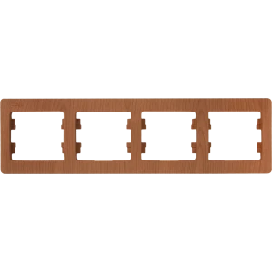 Рамка для розеток и выключателей Systeme Electric Glossa 4 поста четверная цвет дуб 84693679 STLM-2035084