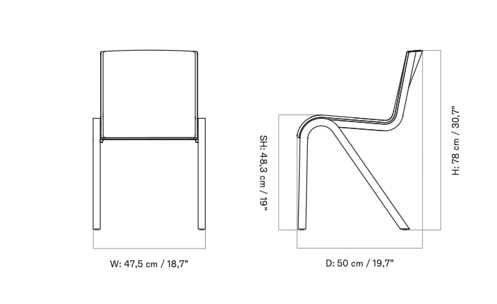 Деревянный мягкий штабелируемый стул Audo Copenhagen Ready ARCH-00121565 - Вид №15