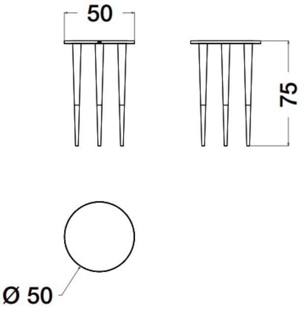 Высокий круглый деревянный журнальный столик CPRN HOMOOD Cocoon ARCH-00087190 - Вид №4