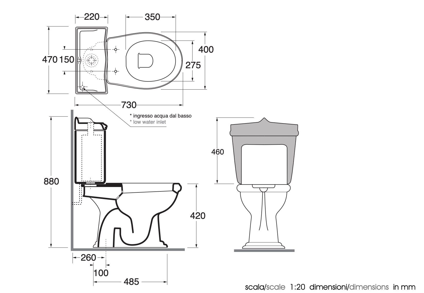 Цельный туалет с внешней кассетой In Stock Azzurra Ceramica ARCH-00049377 - Вид №2