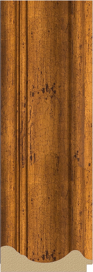 BY 7213 Зеркало в багетной раме - травленая бронза 99 mm EVOFORM Octagon - Вид №3