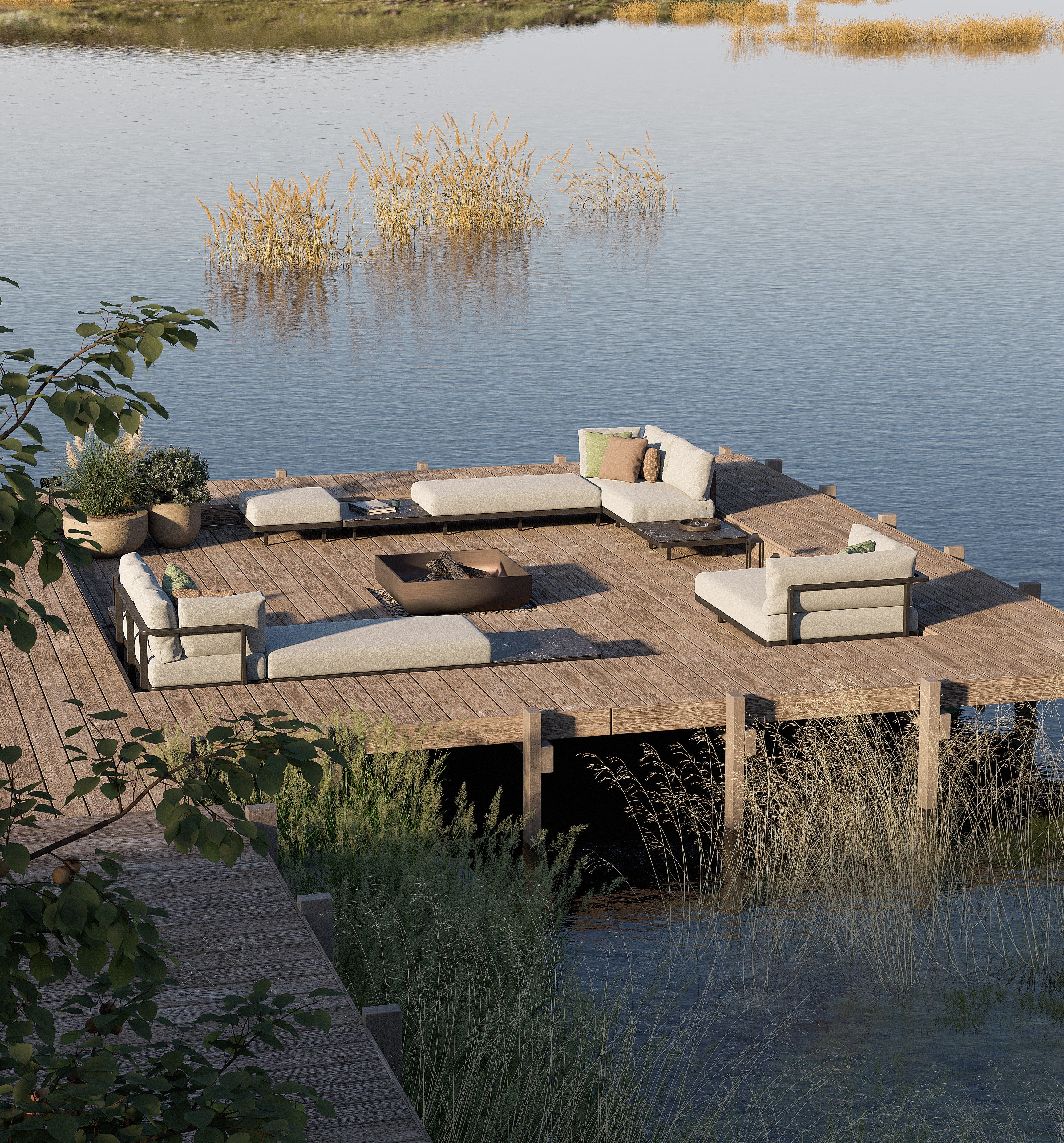 Алюминиевая подставка для ног Royal Botania Alura Lounge ARCH-00028474 - Вид №1