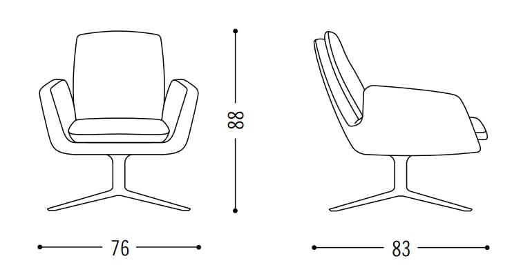 Кожаное вращающееся кресло COR Cordia ARCH-00037319 - Вид №4