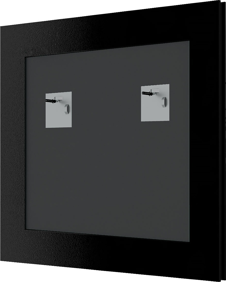 BY 7621 Зеркало в багетной раме - белый с серебром 60 mm EVOFORM Definite - Вид №1