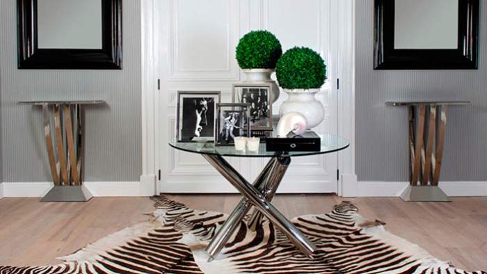 Консоль металлическая серебро с мраморной столешницей Beau Deco от Eichholtz EICHHOLTZ EICHHOLTZ 060934 Хром;черный  - Вид №6