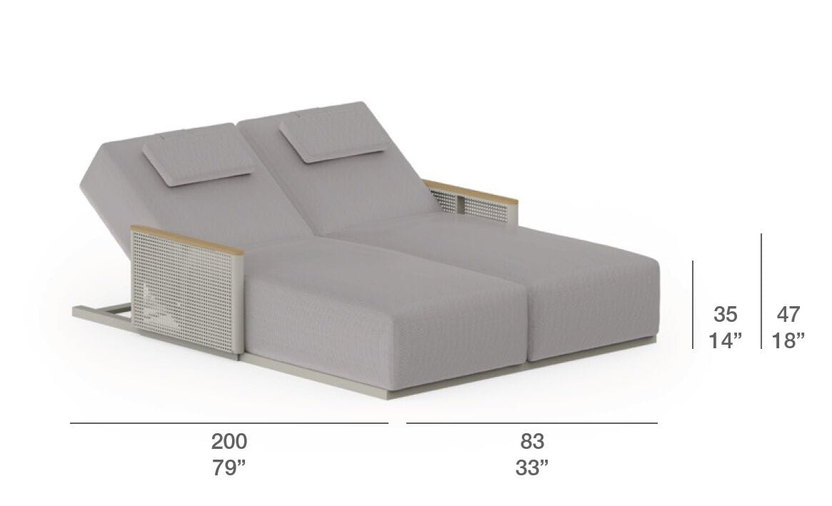 Сад 2-местный шезлонг GANDIABLASCO Bosc ARCH-00121412 - Вид №2