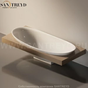 Flaminia IO e SI Столешница с отверстием под ванну коричневая IO84M1.7503