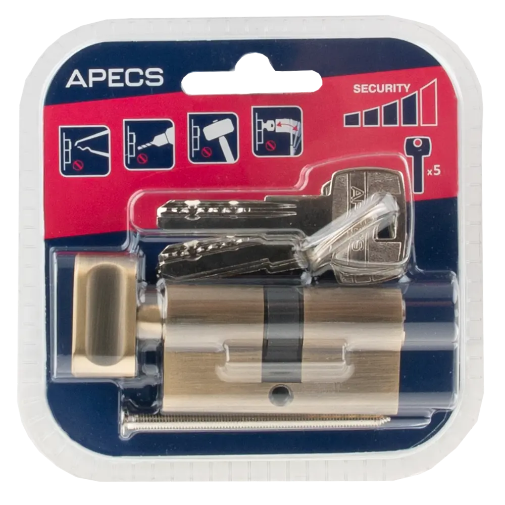 Цилиндровый механизм APECS Pro LM-60-C-AB с защитой от взлома 84168029 SM STLM-0046647 - Вид №2