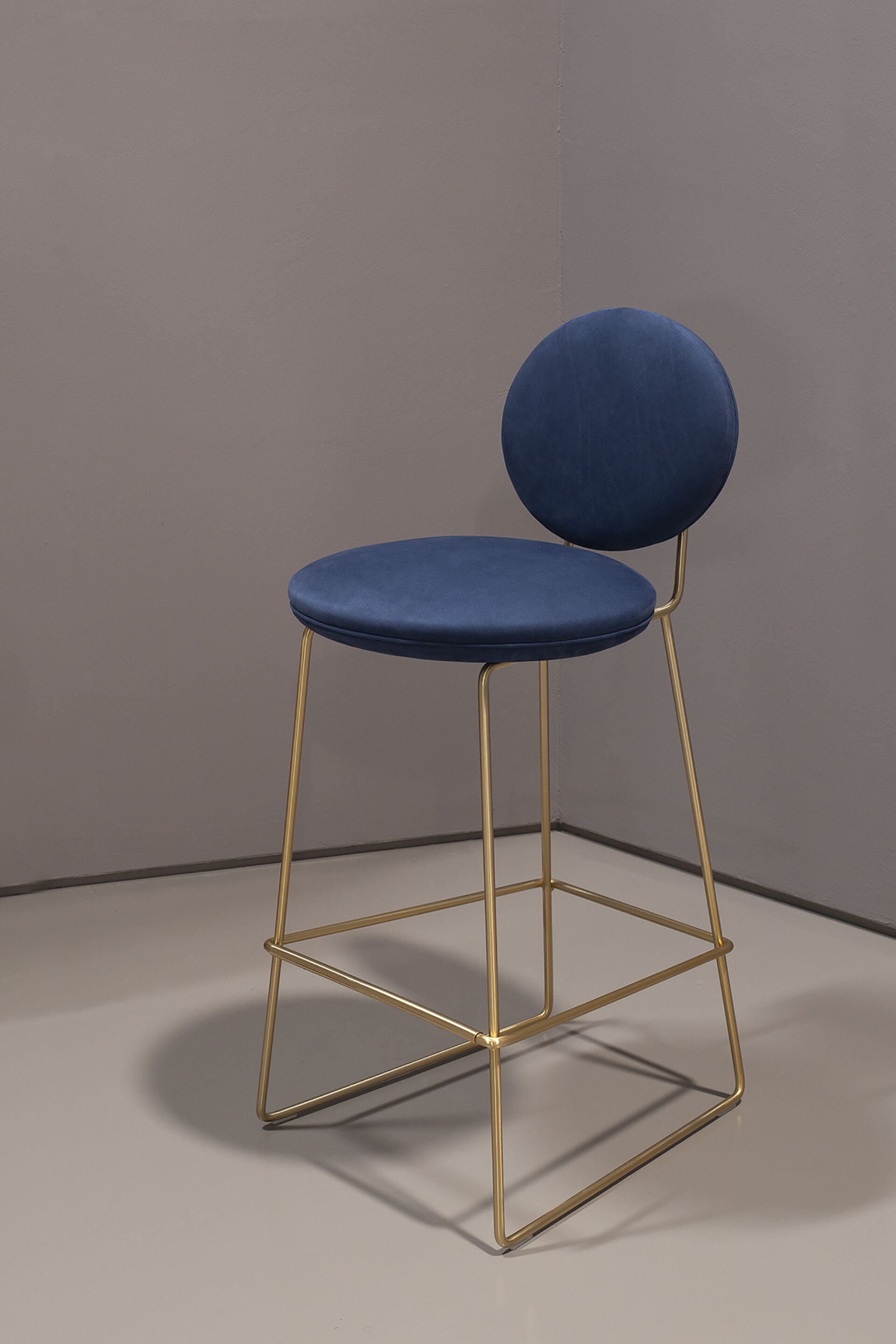 Кожаный мягкий высокий стул с подставкой для ног Baxter Gemma ARCH-00004191 - Вид №3