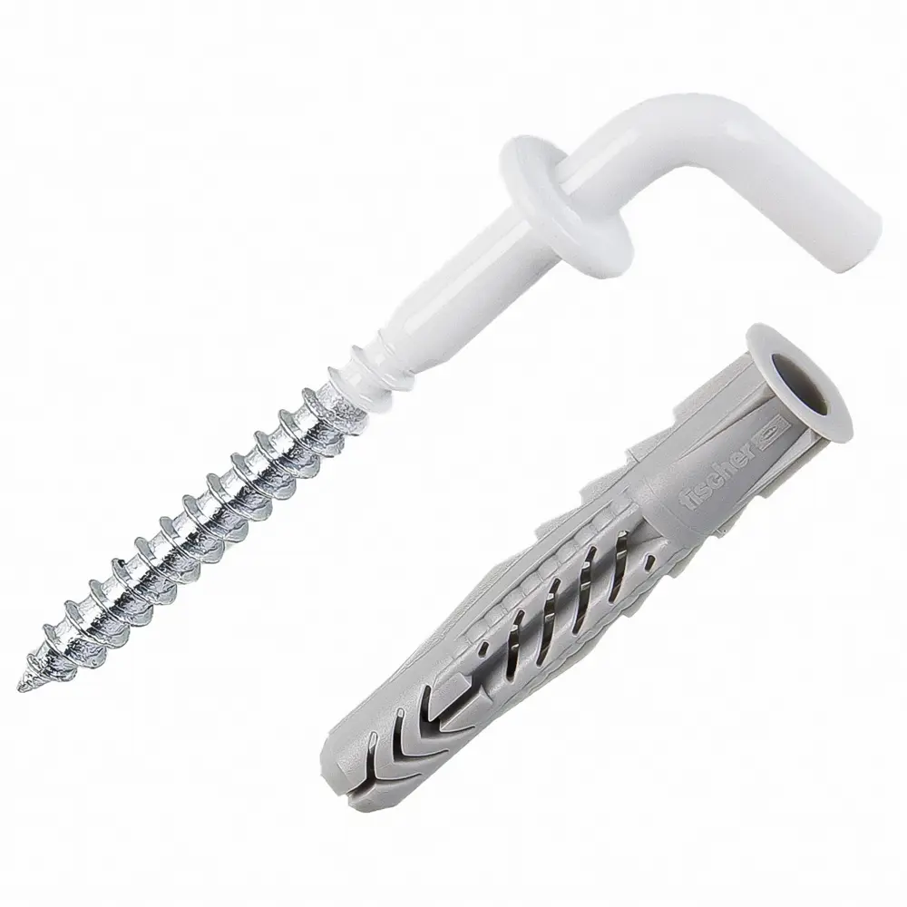 Дюбель универсальный Fischer UX с прямым крюком 8x50 мм нейлон цвет белый 2 шт STLM-2087091