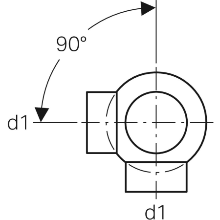 GEBERIT 367.315.16.1 Крестовина шаровая Geberit PE 88,5°, соединения 90° смещенные  - Вид №2