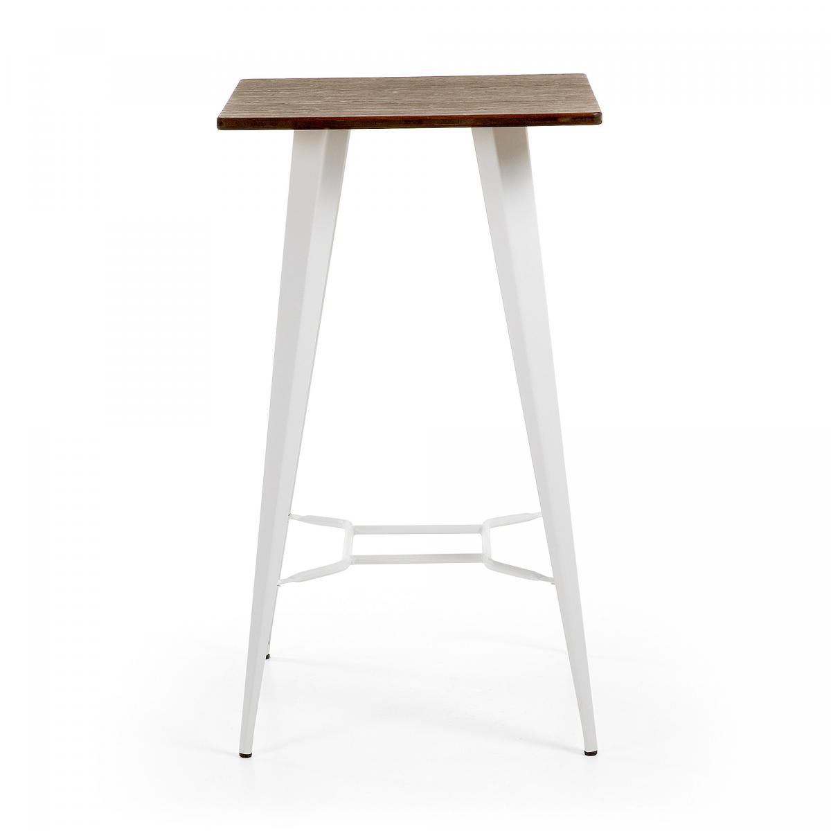 047520 Стол высокий белые ножки La Forma Malibu - Вид №2