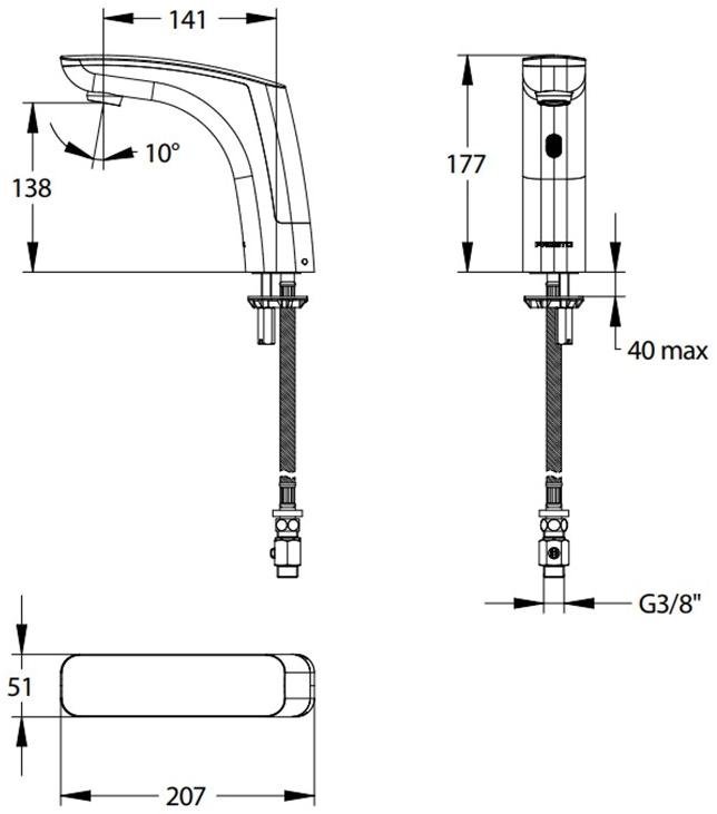 Бесконтактный кран Presto Nova 55379 55379.0 - Вид №1